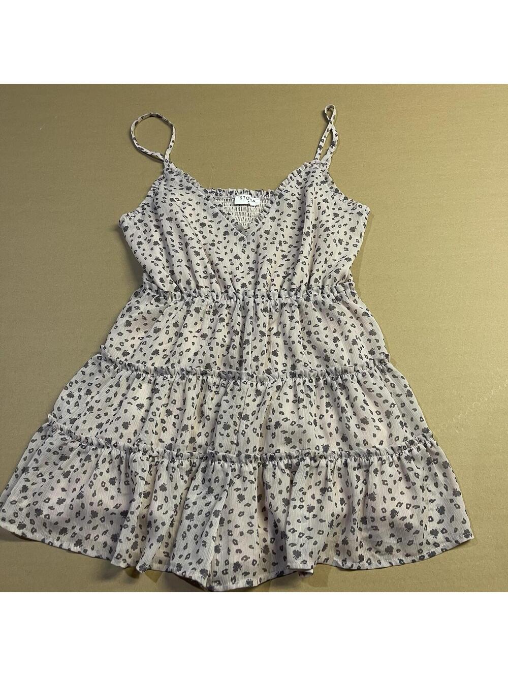 Storia Romper Leopard Animal Print Cute Flirty Sweetheart Size M